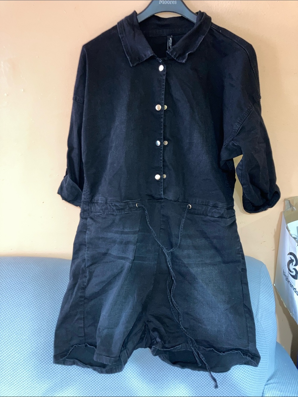 American Bazi Black Casual Romper